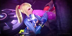 Samus blowing Ridley