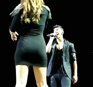 Demi Lovato from behind