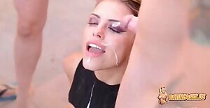 A cummy smooch after licking her face clean:)