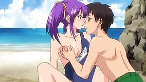 Playing on the beach