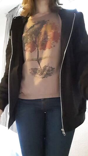 Problem with stripping in front of a window is that my phone can't cope with the light