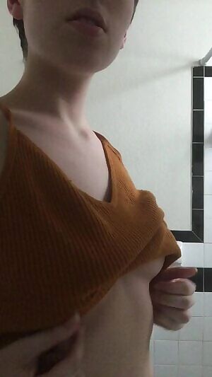 Bathroom Titty Reveal
