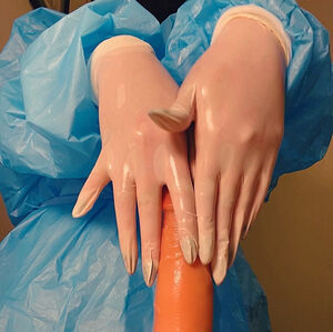 Medical Gloves Dildo Doctor Handjob Nails
