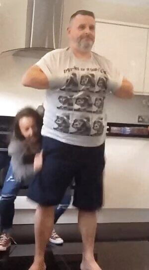 She pulled his shorts down