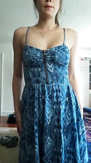 Slowly sliding my dress of