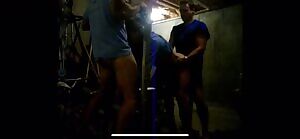 Spit Roast over weight bench - bull takes control - gif/vid with audio