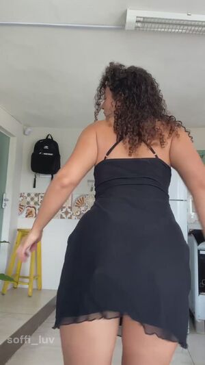 Real Tease Brunette Curly Hair Dancing