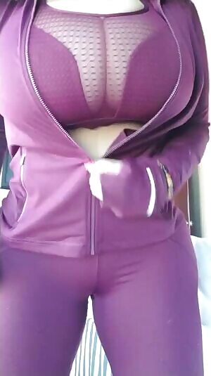 Purple sports bra drop