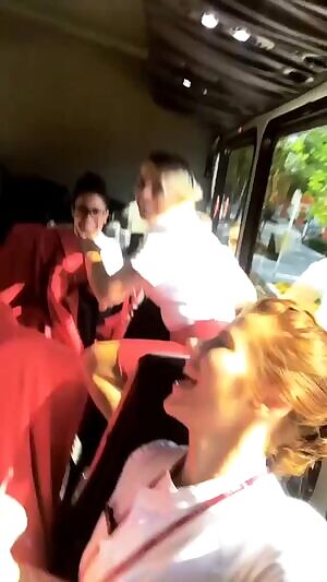 Virgin Atlantic girls showing their true sides