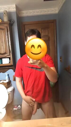 Playing with my big soft cock