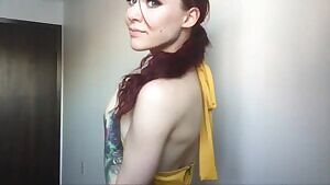 Hair flip and nipple pinch