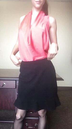 would you bend me over my desk when you see what I’m hiding under my office clothes? 😏