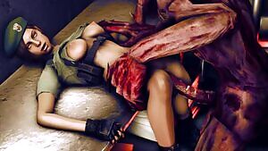Jill Valentine caught by a Ghoul