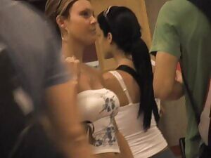 Pervert Voyeur Following Hot Brunette And Filming Her Hot Ass With Hidden Cam