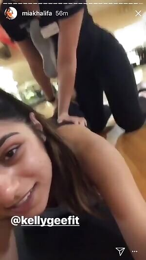 Mia and her trainer