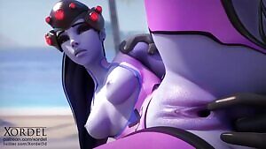 Widowmaker playing with herself