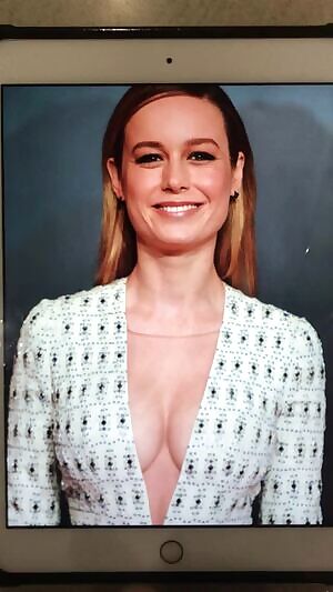 Cumming on Brie Larson’s tits and face