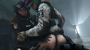 Zofia Helping Ela Ride A Cock