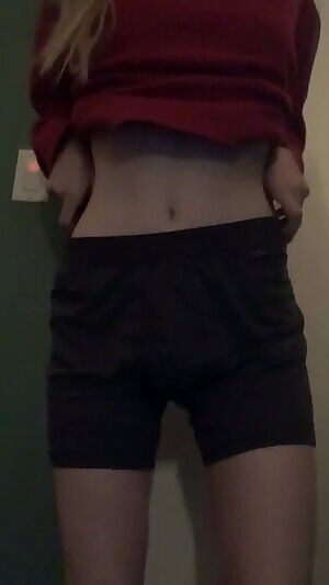 usually in a thong, but who likes a girl in your boxers?