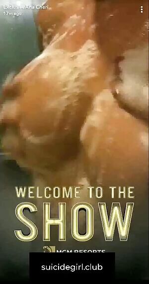 Sexy Ana Cheri soaping her tits at the shower