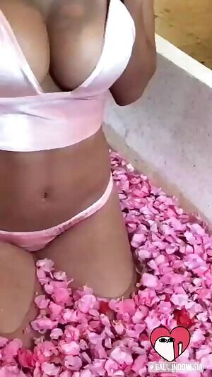 Bathing in rose petals