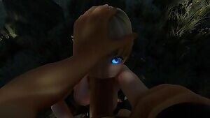 Linkle deepthroats Link