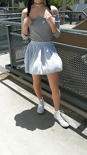 Showing off at a crowded public park! I was so nervous