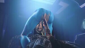 Zero Suit Samus taking it