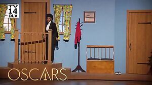 Janelle Monáe pops a button in the first seconds of the Oscars