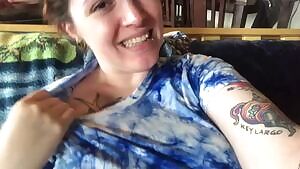 Teasing my titties before petting my pussy