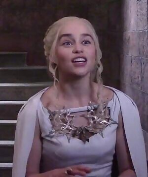 Emilia Clarke being cute.