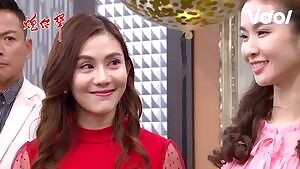 Cake fight between two women in a Chinese soap opera