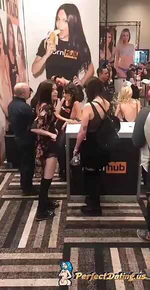 Janice Flashing at a convention:)