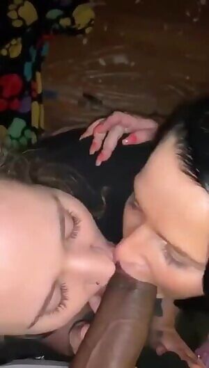 Just two friends feasting upon a bbc