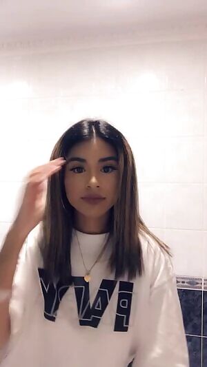 Cutie playing with hair