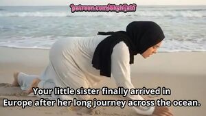 Sweet Hijabis Arab Beach Blowjob Caption