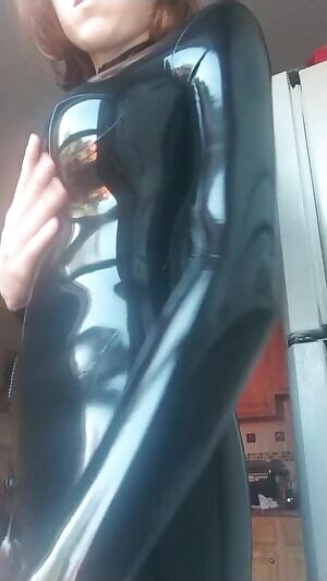 Super Shiny Black Catsuit