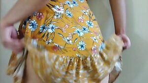 My dress got caught. Oops.