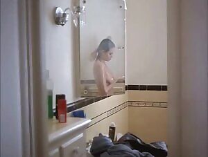 Angelina Jolie catches you creepin' on her in the shower