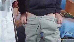 Doctor is gobsmacked at Danny D's donkey cock and does the only thing possible - put it in her gob!