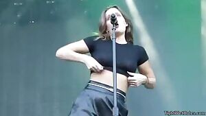 flashing on stage