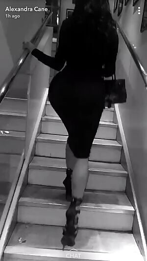 Demi walking up stairs