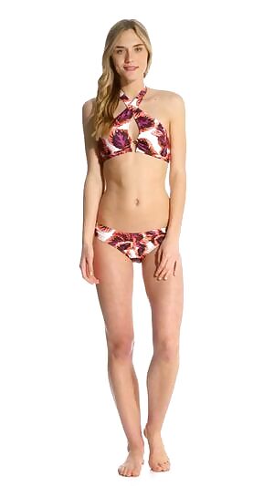 MINKPINK Seventies Splash halter top & hipster bottom