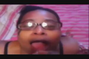 Cumming On Glasses Amateur Blowjob Cumshot