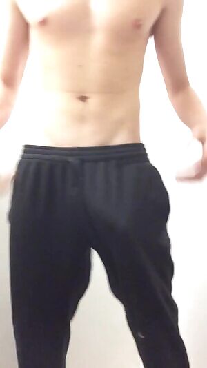 Sweatpants are a big cock's best friend