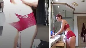 Best of YesJulz IG live with a close up of cameltoe