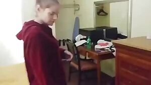 Cute wife having fun with hubbie's balls