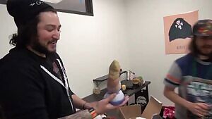 Someone sent YouTube group The Creatures a Bad Dragon dildo, this was their leader's reaction