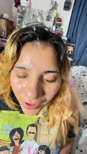 Am I pretty with cum on my face?