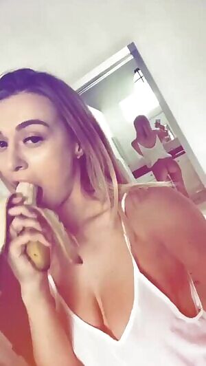 Deepthroating a banana